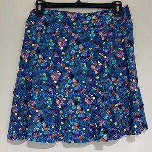 Dona Jo Vibrant Blue Polka Dot Skirt